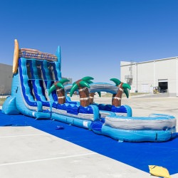 22ft Good Vibes Dual Lane Slide with Slip N Slide
